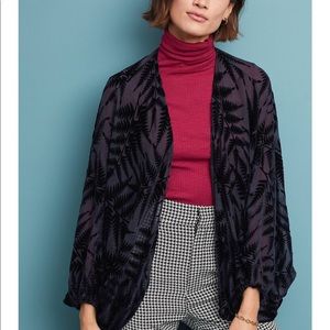 Fern velvet cocoon kimono